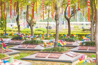 生态安葬形成常态，图为增城正果墓园。