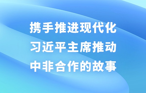 学习进行时丨携手推进现代化——习近平主席推动中非合作的故事